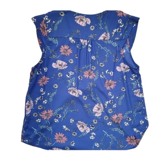 Blue and Pink Floral Collective Concepts Blouse - Size Large - Picture 3 of 4